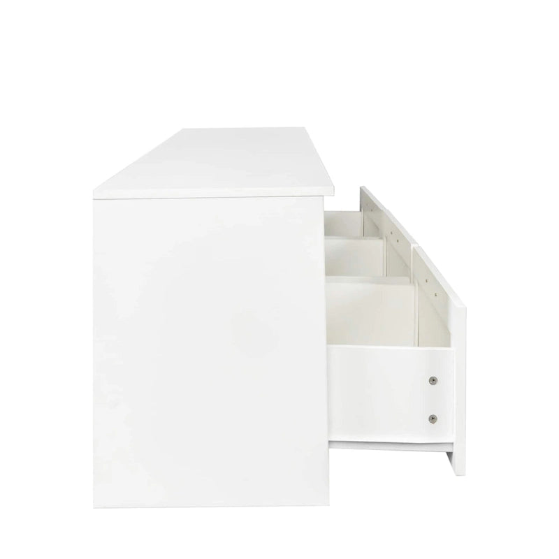 Meuble TV 70,87 po avec 3 espaces de rangement et 3 tiroirs