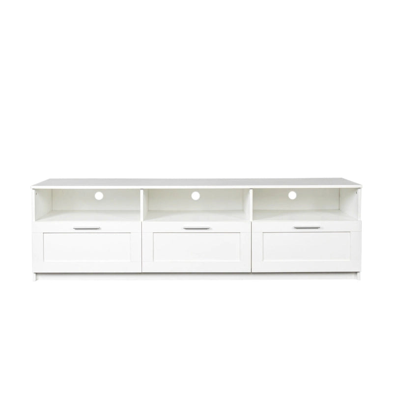 Meuble TV 70,87 po avec 3 espaces de rangement et 3 tiroirs