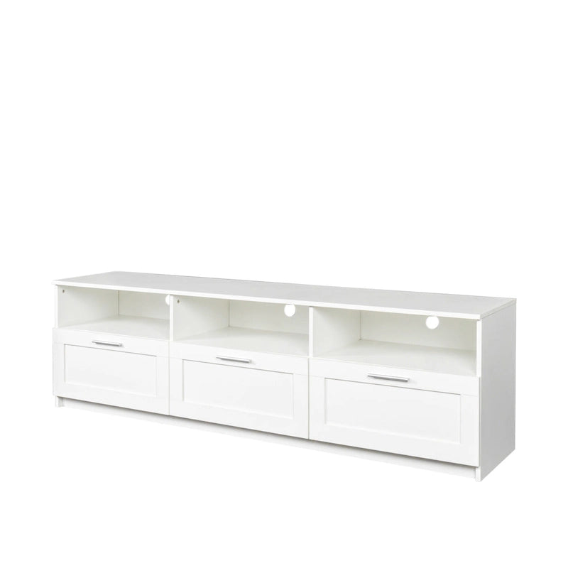 Meuble TV 70,87 po avec 3 espaces de rangement et 3 tiroirs