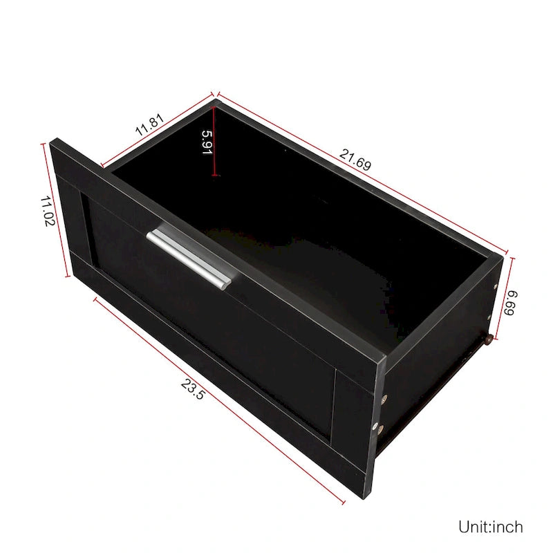 Meuble TV 70,87 po avec 3 espaces de rangement et 3 tiroirs