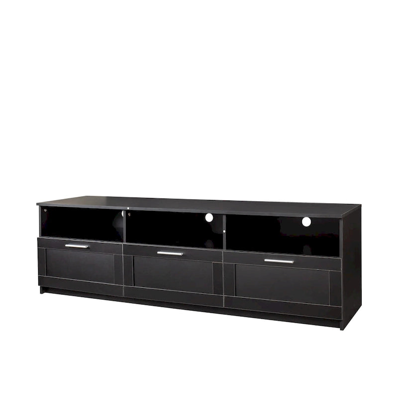 Meuble TV 70,87 po avec 3 espaces de rangement et 3 tiroirs