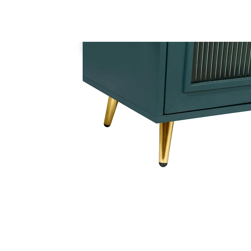 Meuble TV de 152 cm avec placard de rangement et étagères réglables pour téléviseurs de 65 pouces
