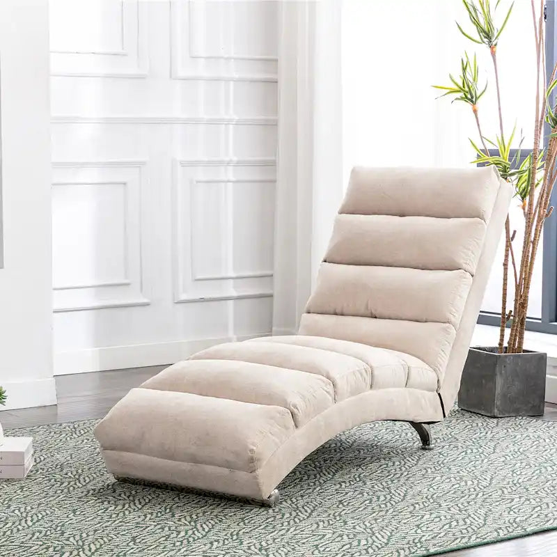 Chaise longue en lin d'intérieur