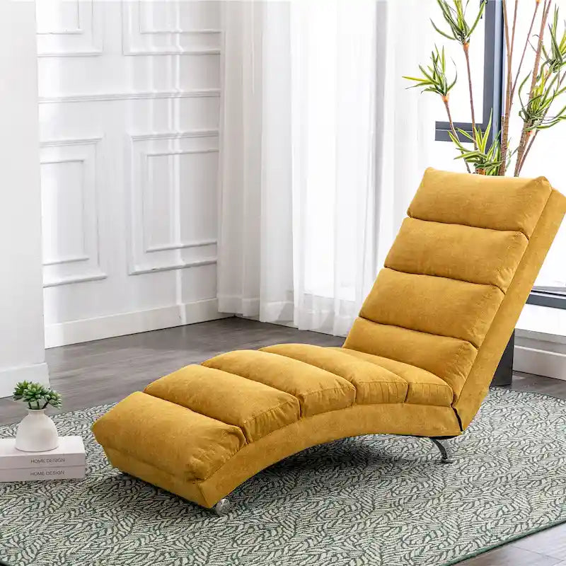 Chaise longue en lin d'intérieur