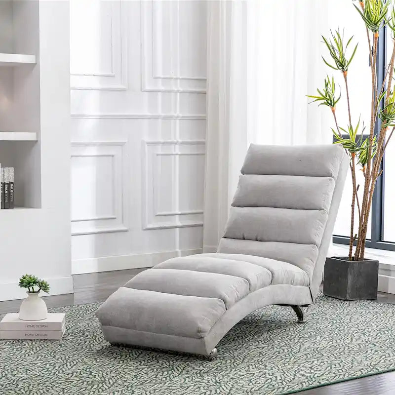 Chaise longue en lin d'intérieur