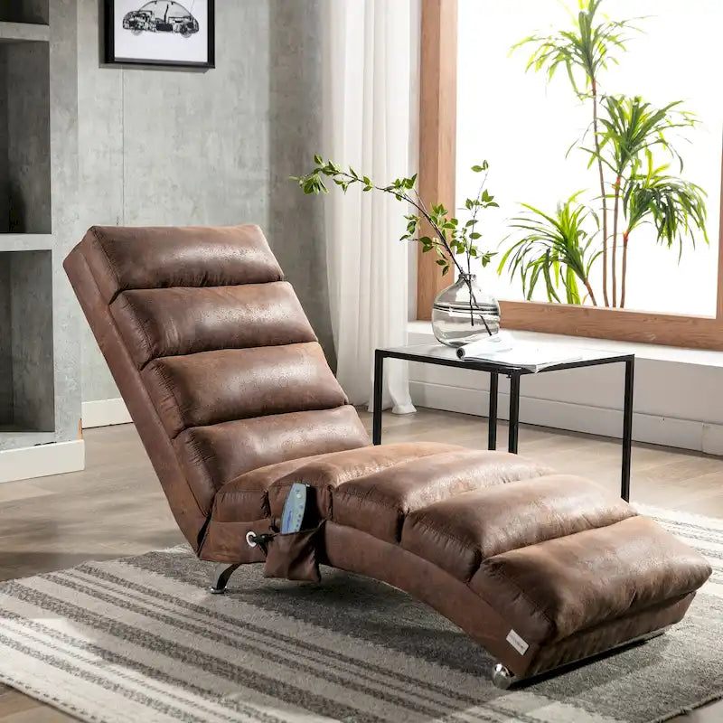 Chaise longue en lin d'intérieur