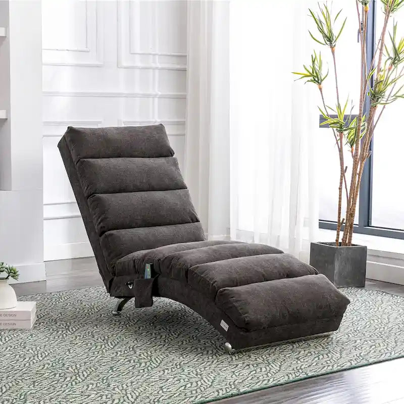 Chaise longue en lin d'intérieur