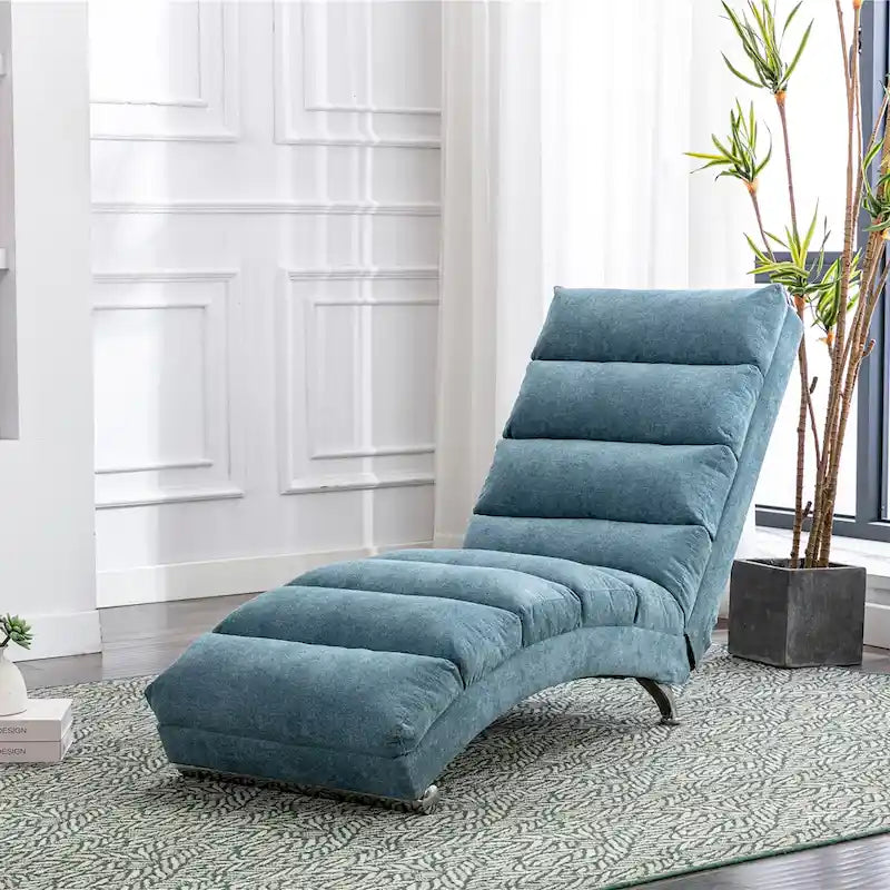 Chaise longue en lin d'intérieur