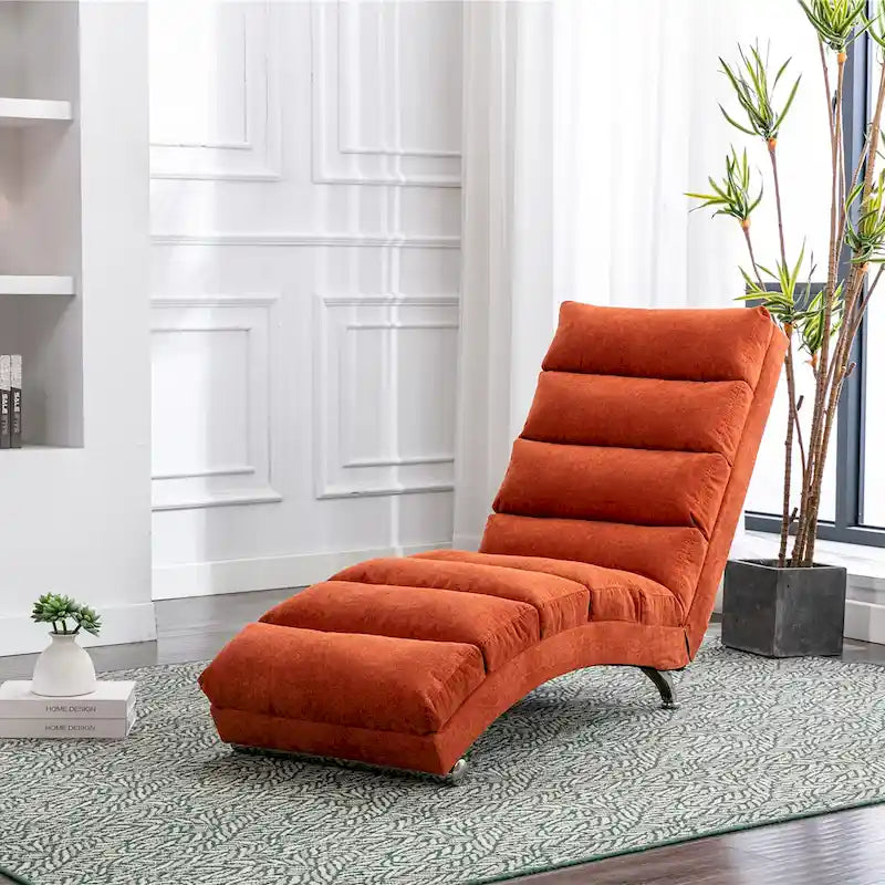 Chaise longue en lin d'intérieur