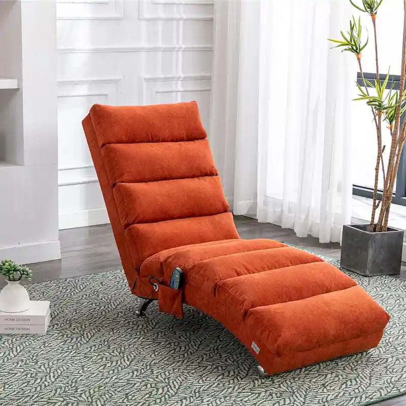 Chaise longue en lin d'intérieur
