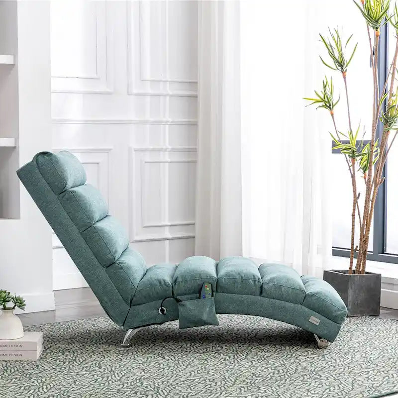 Chaise longue en lin d'intérieur