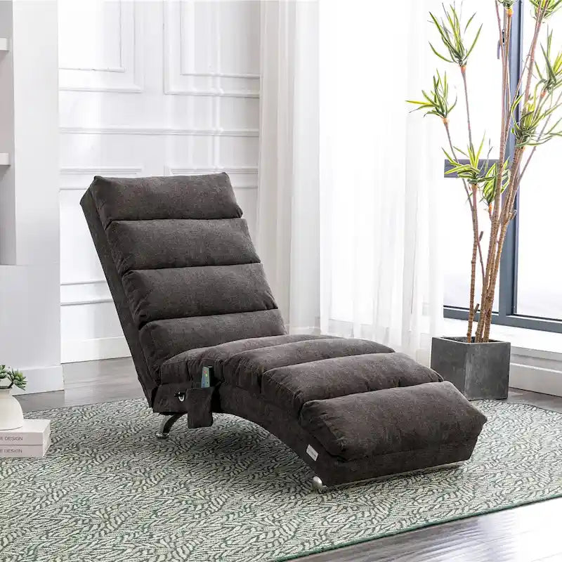 Chaise longue en lin d'intérieur