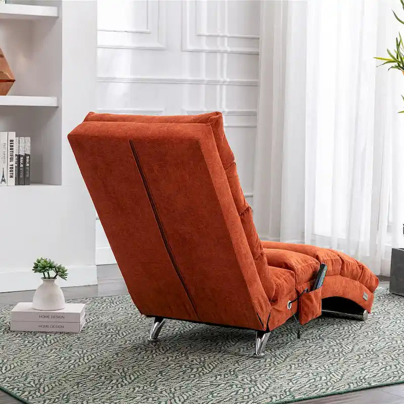 Chaise longue en lin d'intérieur