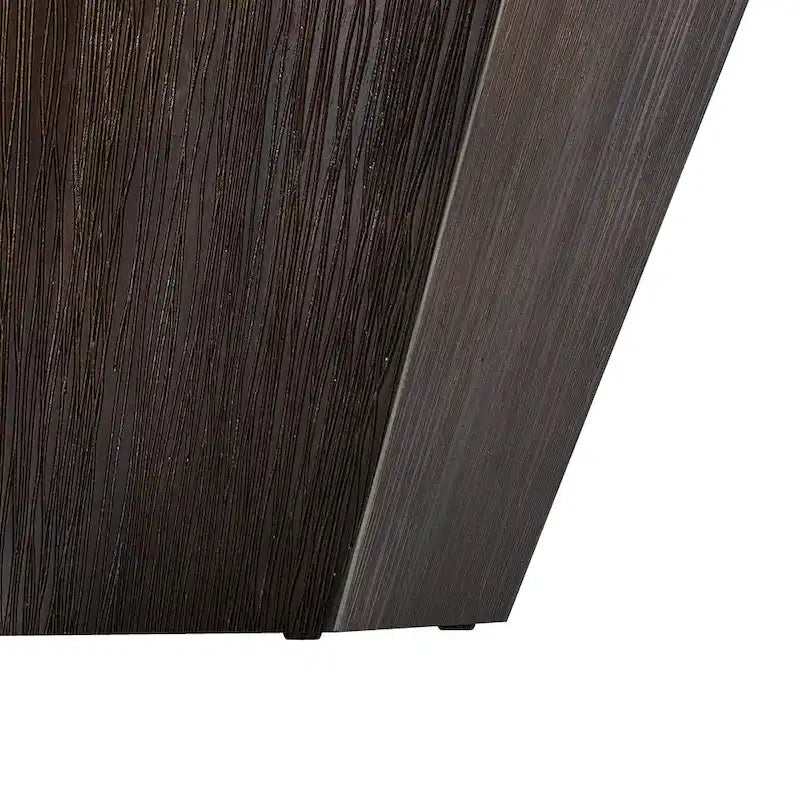 Table basse octogonale en bois d'hévéa de 31,5 pouces pour salon, chambre à coucher