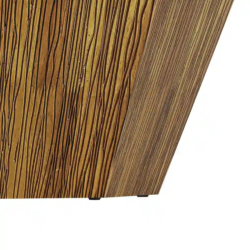 Table basse octogonale en bois d'hévéa de 31,5 pouces pour salon, chambre à coucher