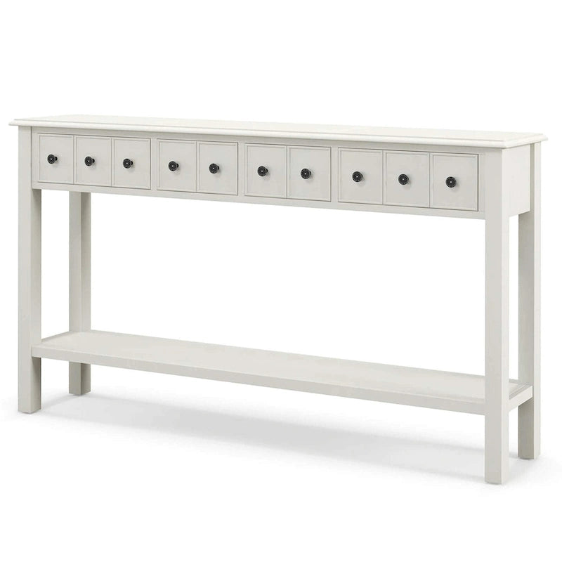 Console d'entrée/Table de canapé rétro 60" avec 4 tiroirs
