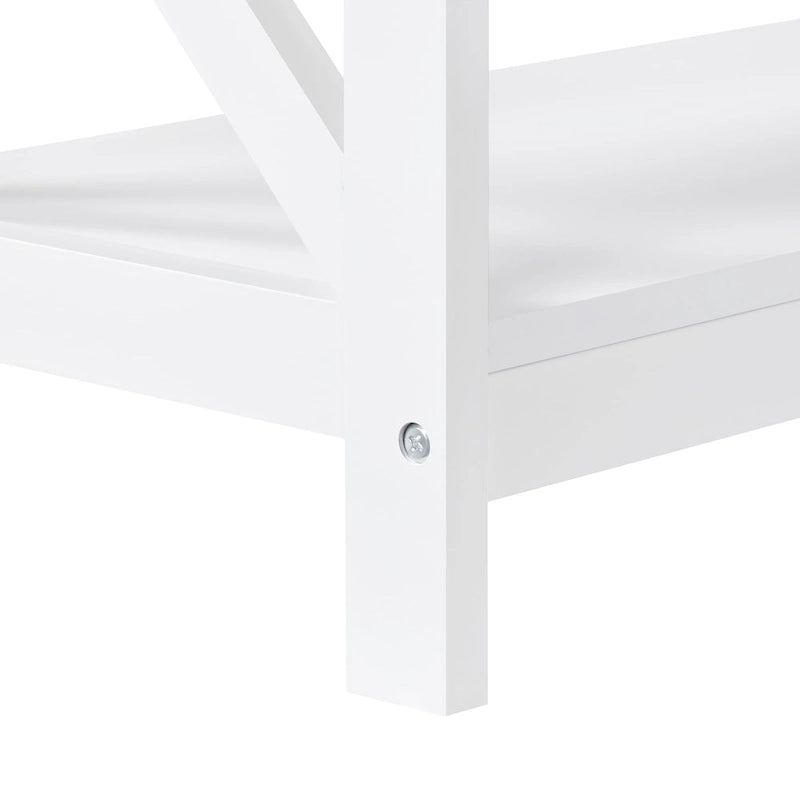 Console de table à 3 niveaux en bois avec prise de courant Table d'appoint de canapé