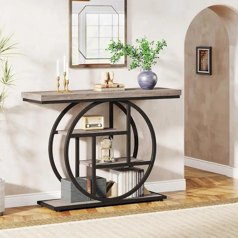 Console industrielle à 4 niveaux avec base ronde