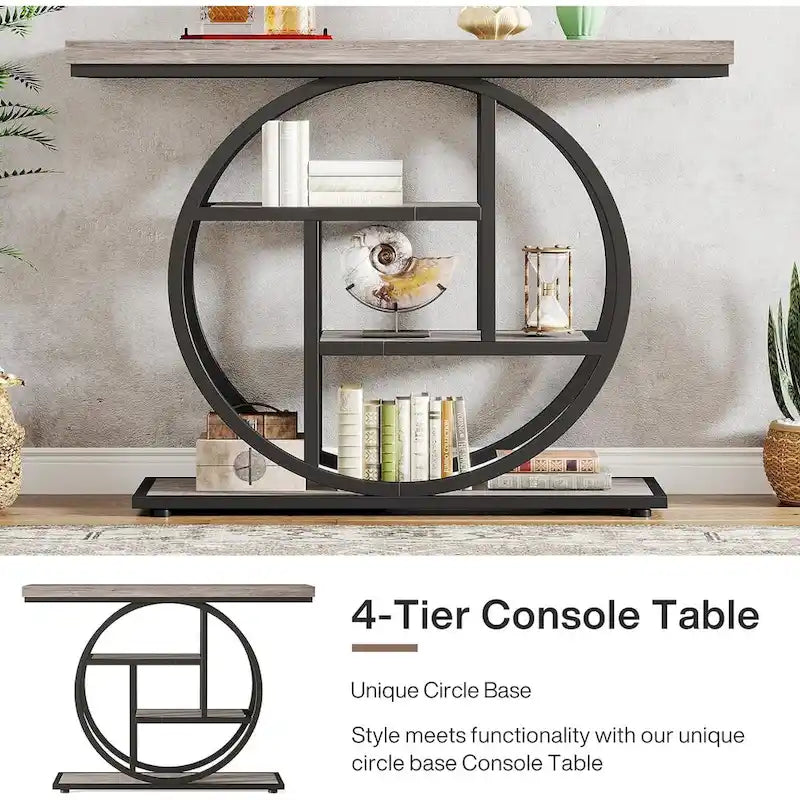 Console industrielle à 4 niveaux avec base ronde