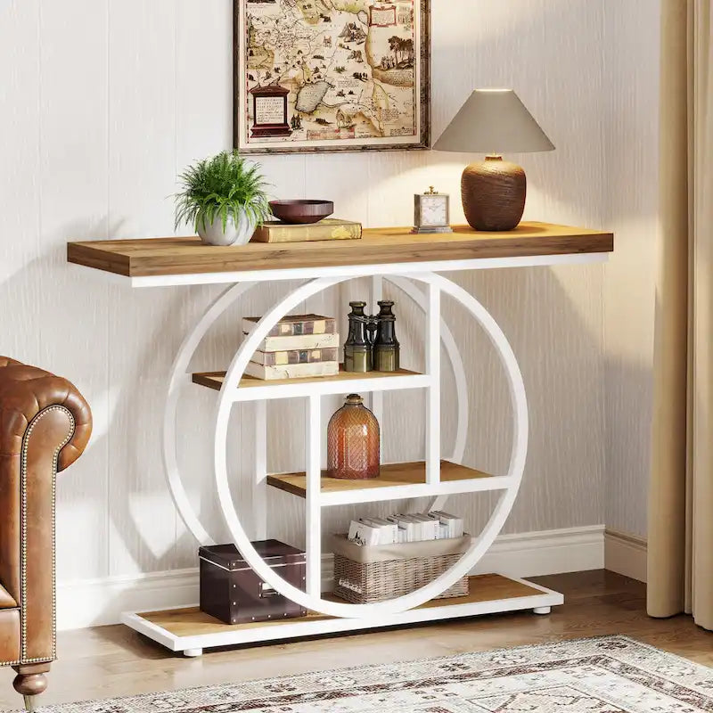 Console industrielle à 4 niveaux avec base ronde