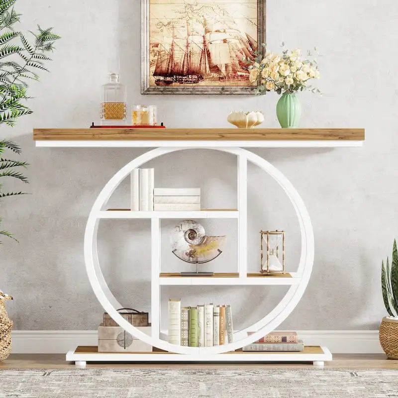 Console industrielle à 4 niveaux avec base ronde