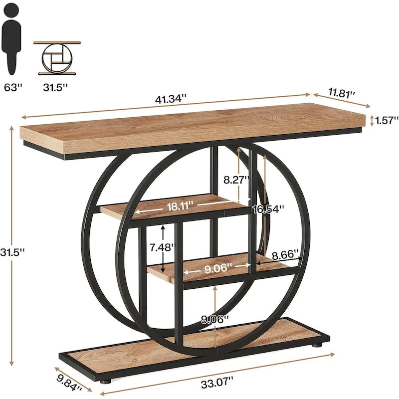 Console industrielle à 4 niveaux avec base ronde