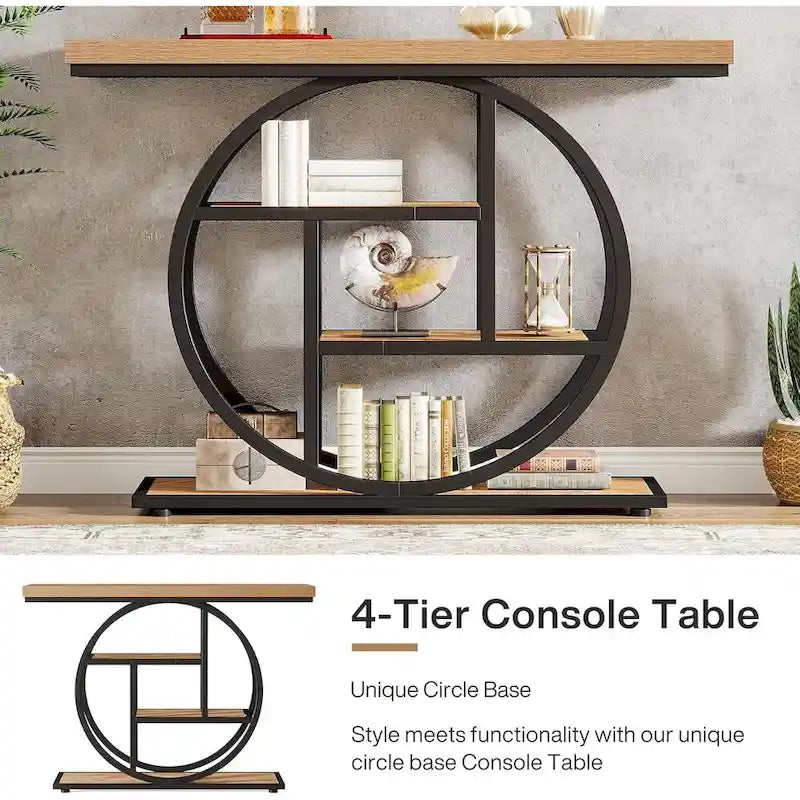 Console industrielle à 4 niveaux avec base ronde