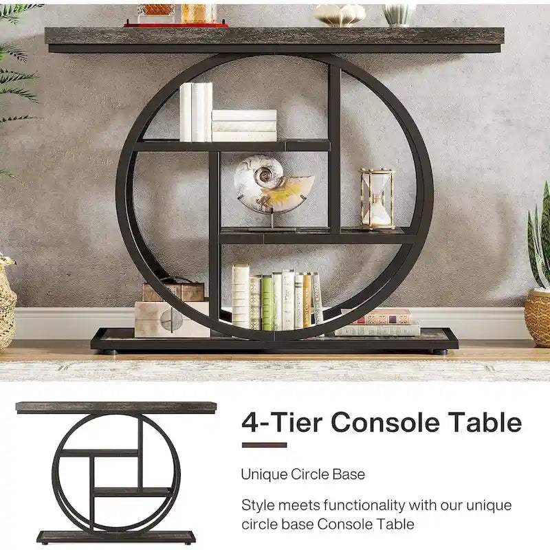 Console industrielle à 4 niveaux avec base ronde