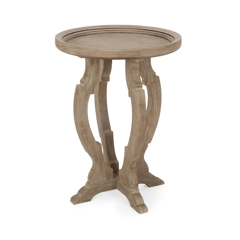 Table d'appoint ronde de style champêtre français