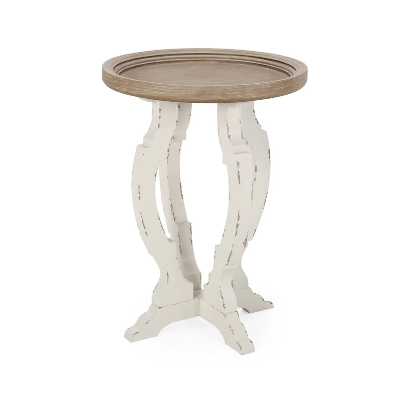 Table d'appoint ronde de style champêtre français