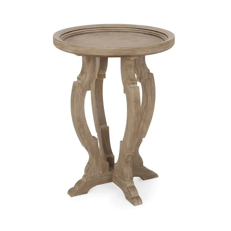 Table d'appoint ronde de style champêtre français