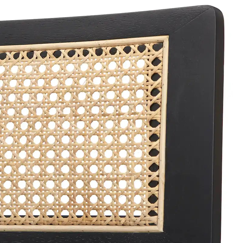 Chaise de salle à manger avec dossier en cannage, style moderne du milieu du siècle