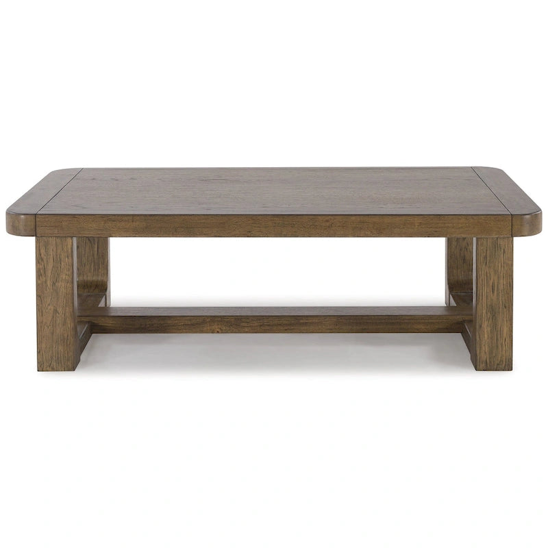 Table basse marron clair – 56L x 30P x 17H