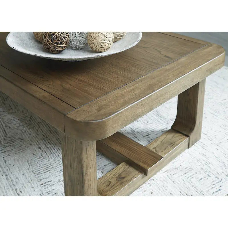 Table basse marron clair – 56L x 30P x 17H