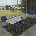 Table à manger extensible en céramique grise - 180/270 x 90 x 75 cm