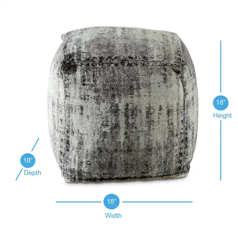 Pouf ottoman en coton fait main