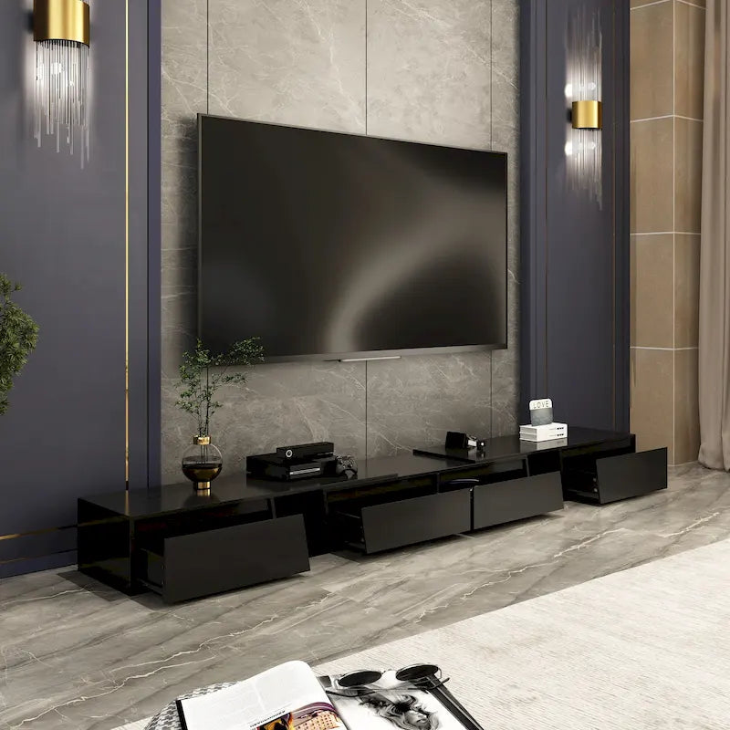 Meuble TV moderne et extensible pour téléviseurs jusqu'à 120