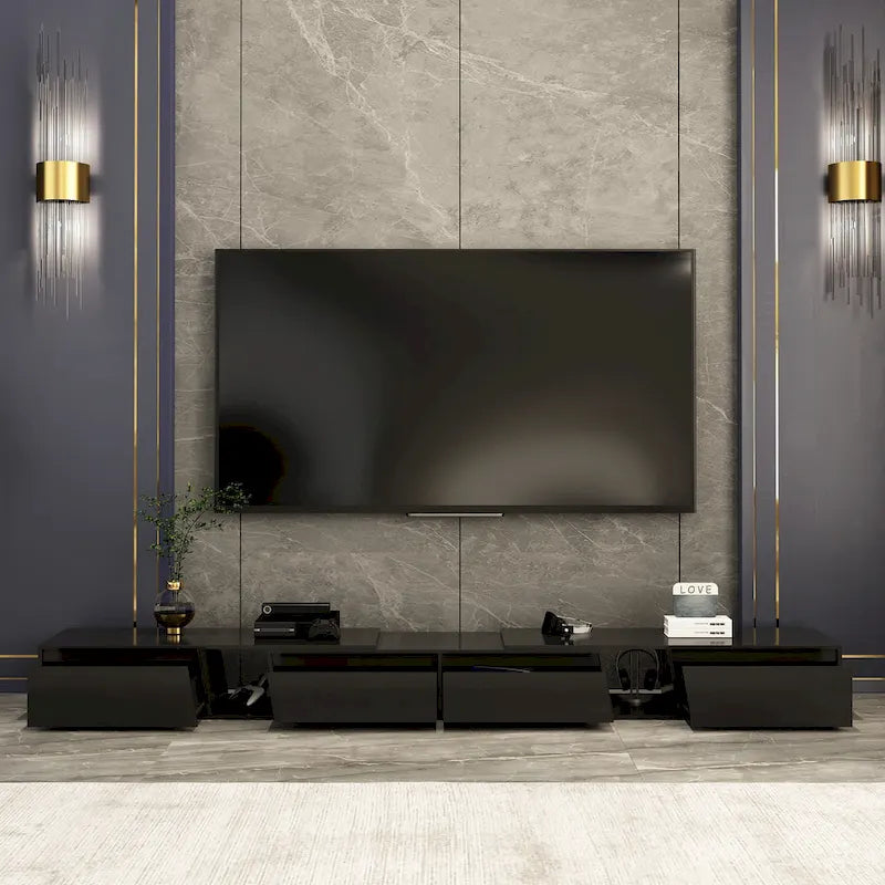 Meuble TV moderne et extensible pour téléviseurs jusqu'à 120
