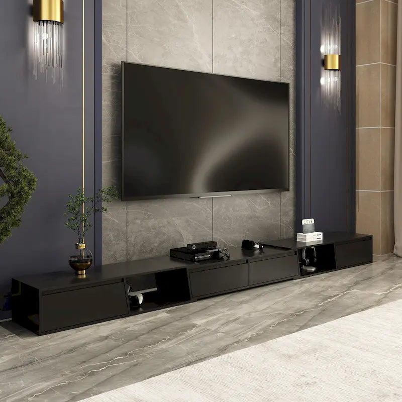 Meuble TV moderne et extensible pour téléviseurs jusqu'à 120