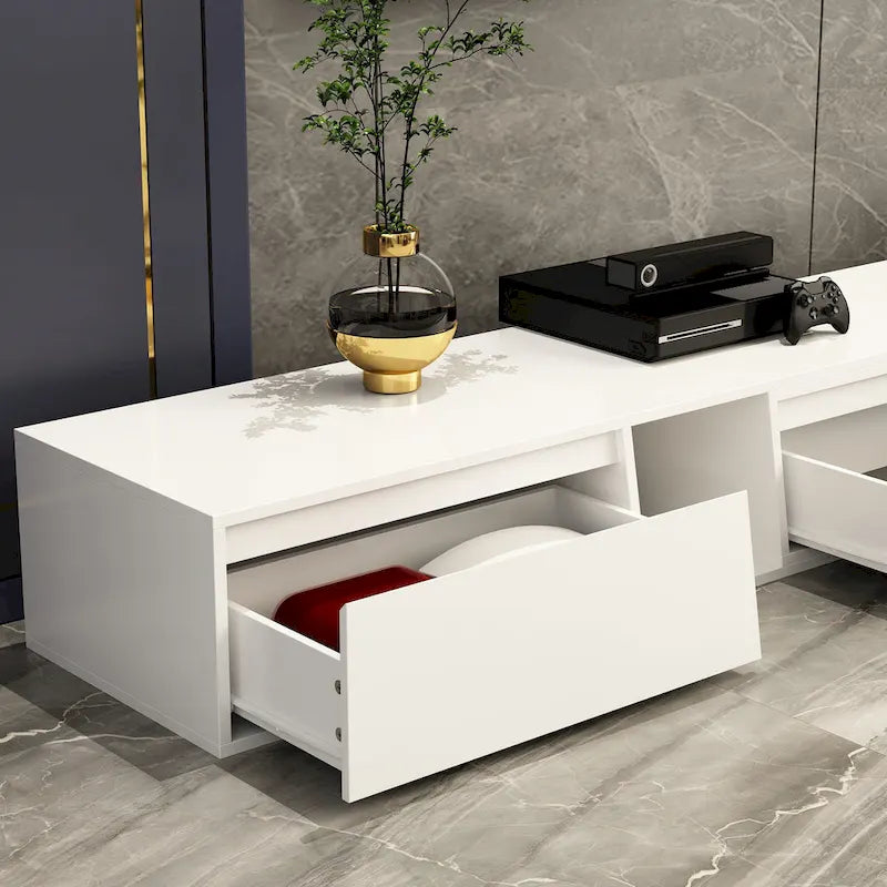 Meuble TV moderne et extensible pour téléviseurs jusqu'à 120