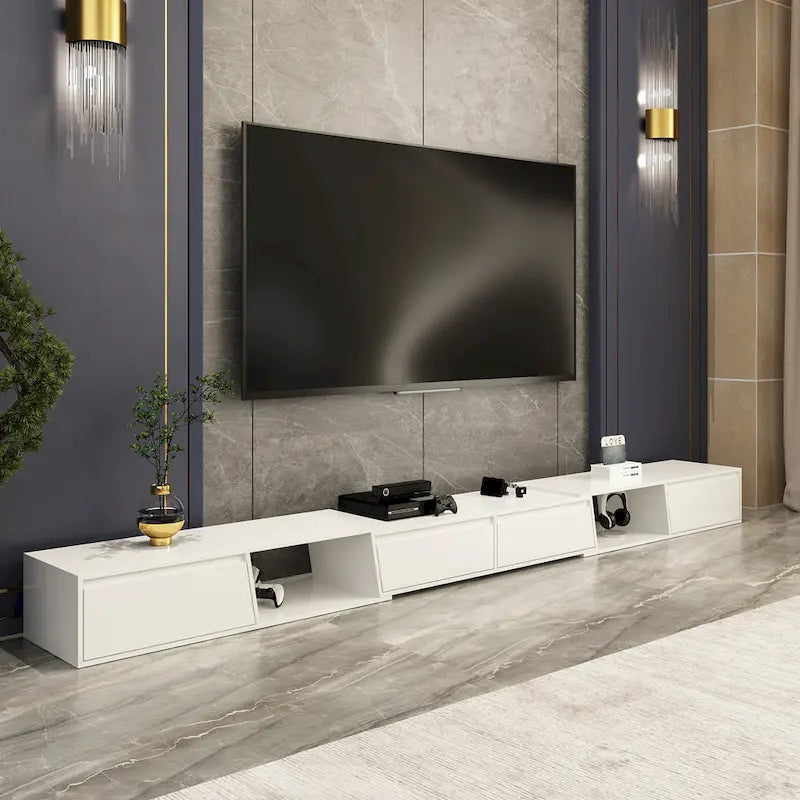 Meuble TV moderne et extensible pour téléviseurs jusqu'à 120