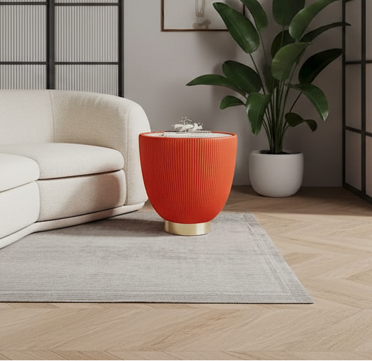 Manhattan Comfort Modern Anderson 2.0 Upholstered End Table