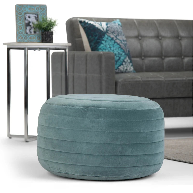 Pouf rond bohème en velours