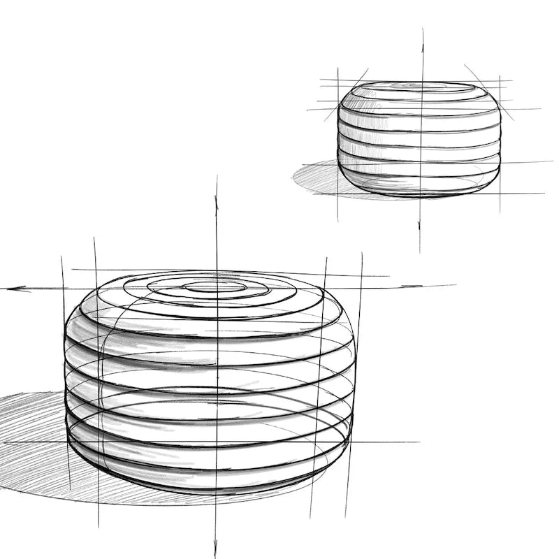 Pouf rond bohème en velours