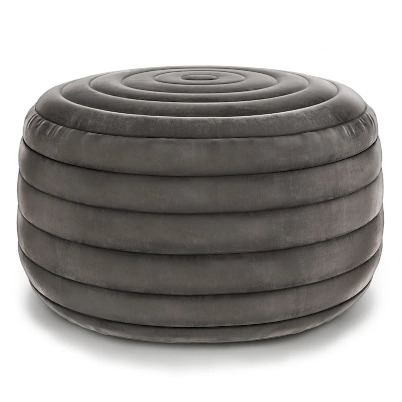 Pouf rond bohème en velours