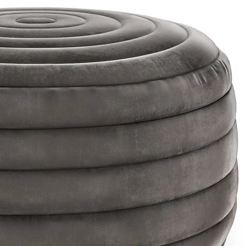 Pouf rond bohème en velours