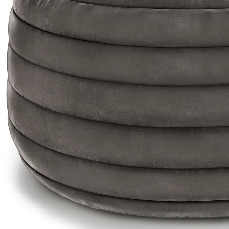 Pouf rond bohème en velours