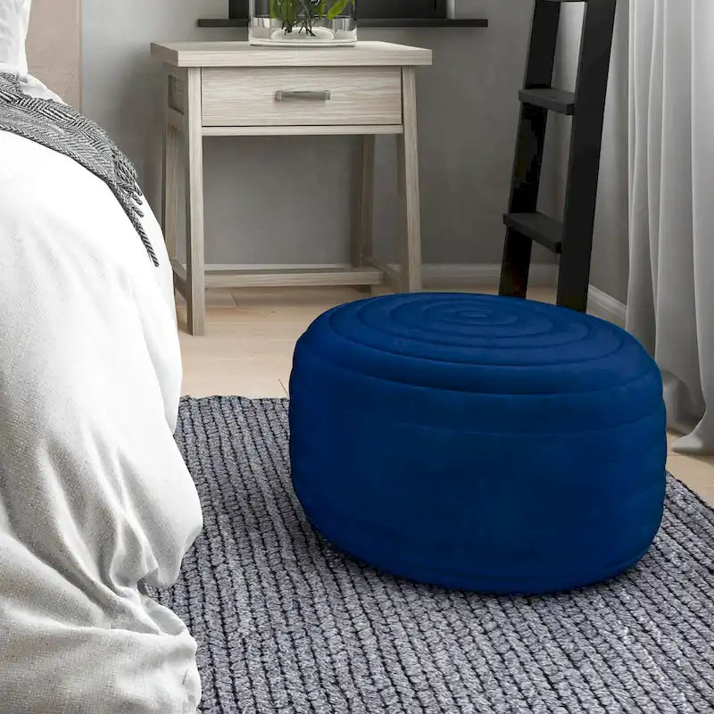 Pouf rond bohème en velours