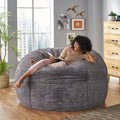 Pouf d'hiver en fausse fourrure Modern Glam