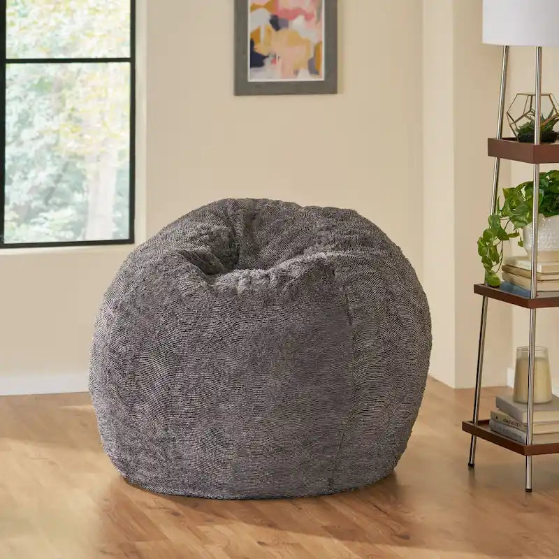 Modern Glam Faux Fur Winter Bean Bag
